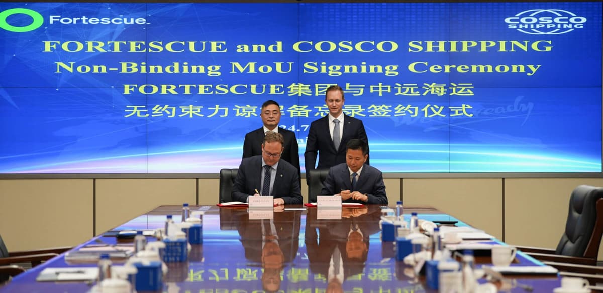 Fortescue and COSCO Shipping Partner to Eco-Friendly Shipping Solutions