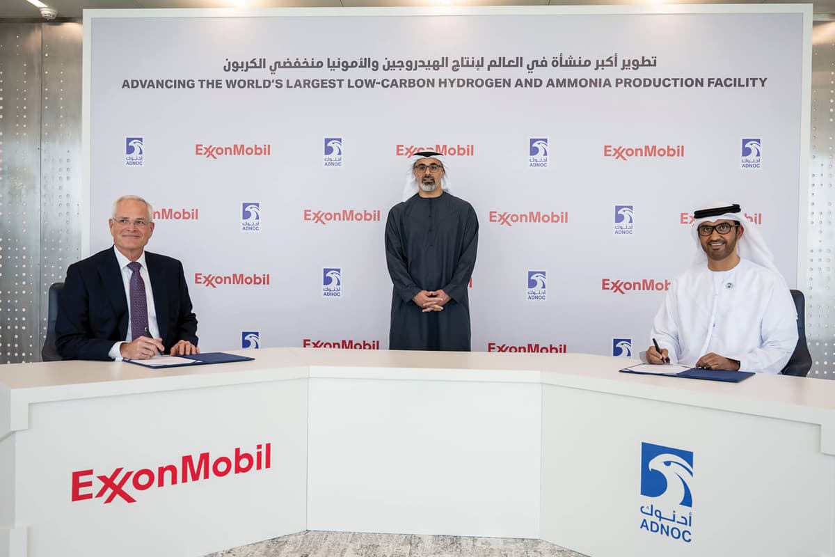 ADNOC Partners with ExxonMobil for Blue Hydrogen Project in Texas